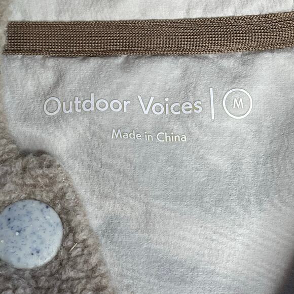 Outdoor voices women’s MegaFleece Wool Blend Snap Up Hoodie size M Colorblock - Picture 3 of 11